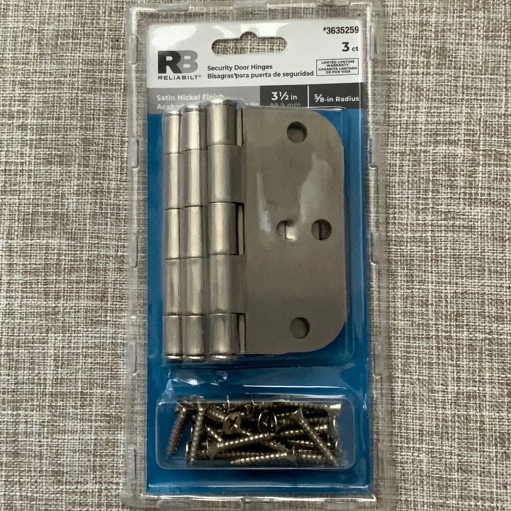 Silver door hinges